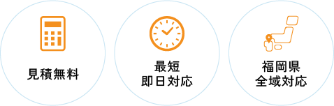 見積無料・最短即日対応・福岡県全域対応